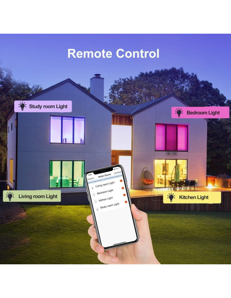 Bombilla Inteligente Boxlood RGB 7W E26 Paquete de 6