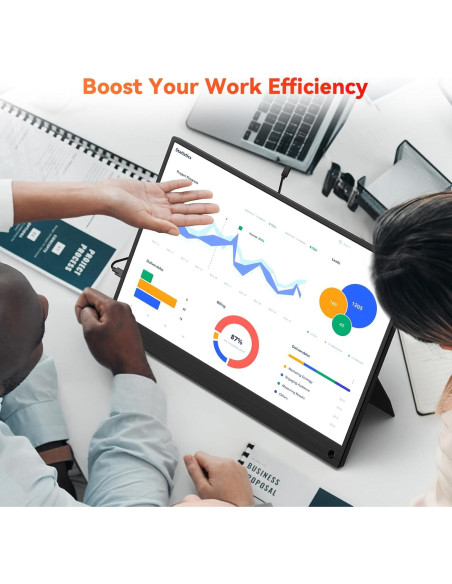 Monitor Portátil HotYeah 15.6" FHD 1080P USB-C HDMI IPS