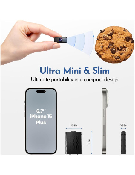 Cámara Mini Braload 4K con Visión Nocturna y Detección de Movimiento