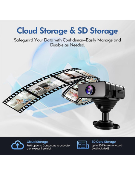 Cámara Mini Braload 4K con Visión Nocturna y Detección de Movimiento