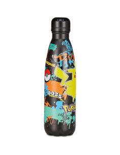 Termo de Acero Inoxidable Pokémon Siete 500ml Negro 2