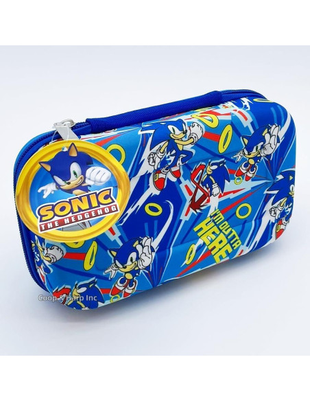 Estuche de Lápices Sonic UPD Azul Resistente 21.6x12.7cm