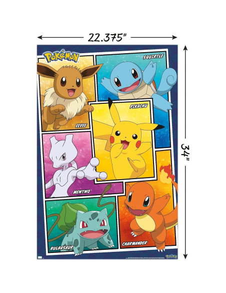Póster de Collage Pokémon Trends International 56.67x86.36cm Póster de Collage Pokémon Trends International 56.67x86.36cm