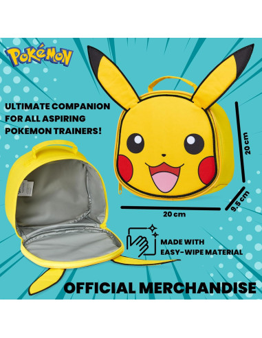 Bolsa de Almuerzo Aislada Pokémon Pikachu Amarillo 3.8L