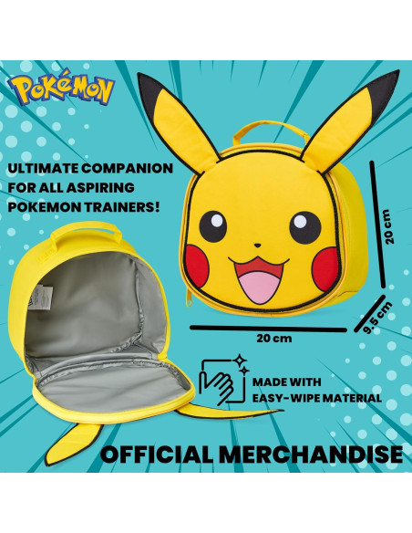 Bolsa de Almuerzo Aislada Pokémon Pikachu Amarillo 3.8L