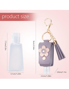 4 Llaveros Desinfectante de Manos 30ml GTILE - Colores Variados 2