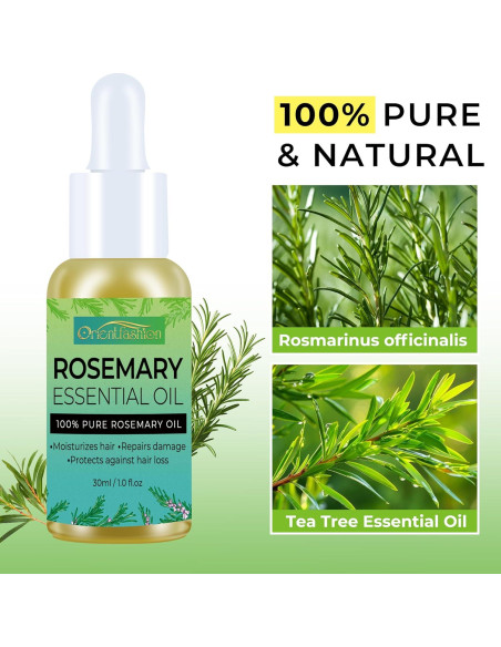 Aceite Puro de Romero Orientfashion 29.57 ml para Cabello y Piel