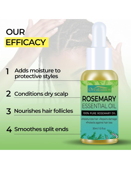 Aceite Puro de Romero Orientfashion 29.57 ml para Cabello y Piel