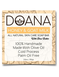 Jabón Vegano de Miel y Leche de Cabra Doana - 91g