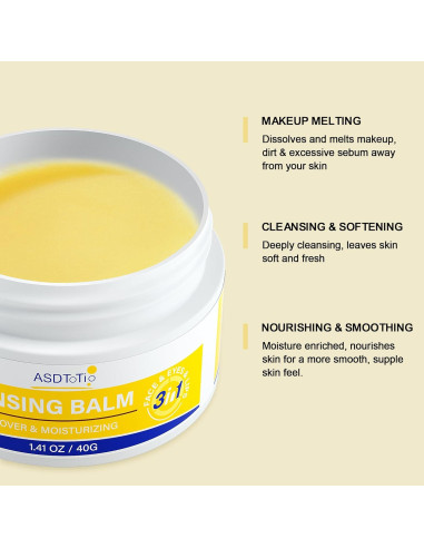 Bálsamo Limpiador 3 en 1 ASDToTio 40g - Desmaquillante Natural