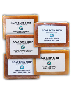 Paquete de Jabón Iluminador de Cúrcuma - 5 Piezas 567g