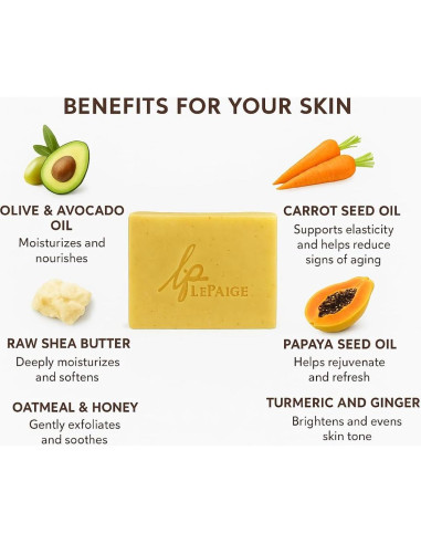 Caja de Regalo Jabones Naturales LePaige - 6 Jabones Hidratantes