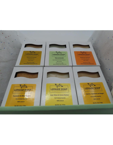 Caja de Regalo Jabones Naturales LePaige - 6 Jabones Hidratantes