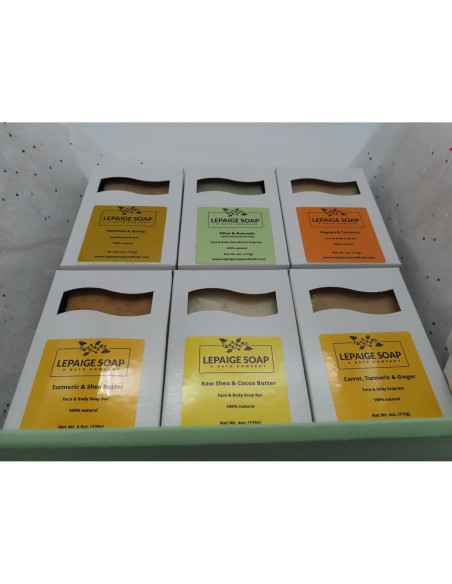 Caja de Regalo Jabones Naturales LePaige - 6 Jabones Hidratantes