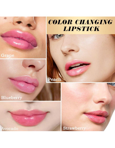 BINGBRUSH Pintalabios Hidratante Cambia de Color 6Pcs Set