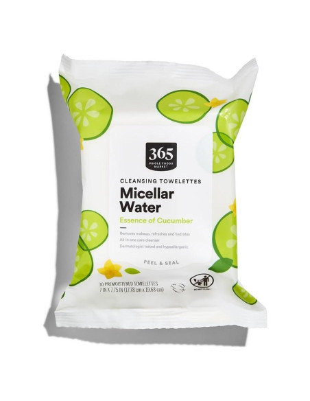 Toallitas Desmaquillantes Agua Micelar 365 Pepino 30 Unidades