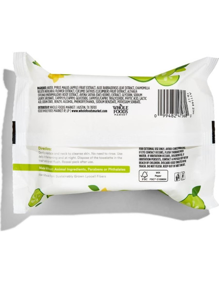 Toallitas Desmaquillantes Agua Micelar 365 Pepino 30 Unidades