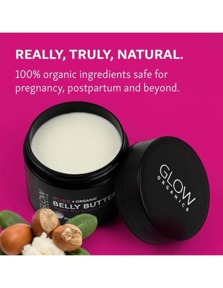 Mantequilla para Barriga Glow Organics 107g - Crema Estrías Embarazo