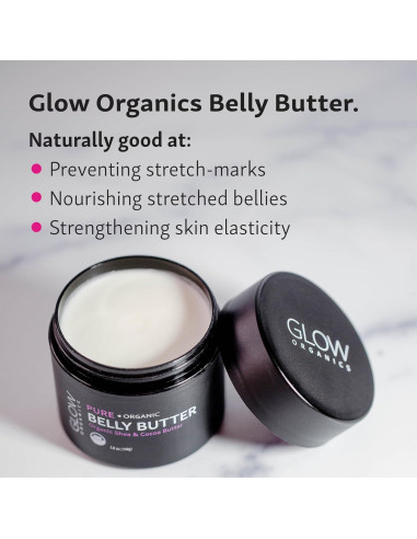 Mantequilla para Barriga Glow Organics 107g - Crema Estrías Embarazo