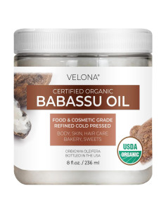 Aceite de Babassu orgánico USDA 236.6 ml - 100% puro y natural