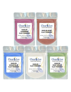 Arcilla Kaolin Cosmética ClearLee 5 Colores 100% Natural 28g