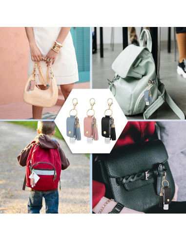 Set 3 Llavero Soporte Desinfectante Manos 30ml ZEYIYER