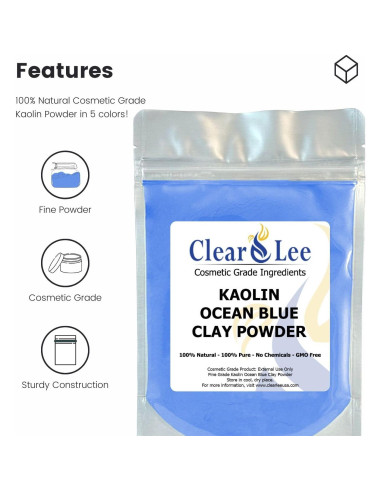 Arcilla Kaolin Cosmética ClearLee 5 Colores 100% Natural 28g