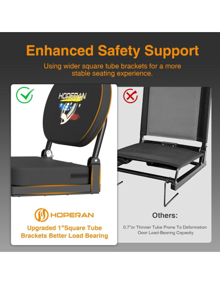 Asientos de Estadio HOPERAN Plegables con Respaldo Acolchado 270