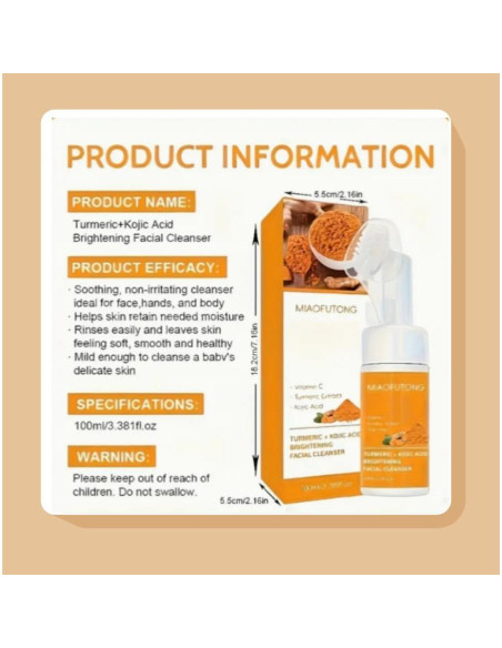 Limpiador Facial y Corporal de Cúrcuma GALHJCZ 93g