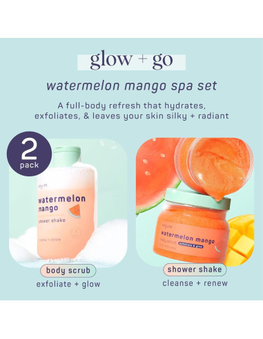 Duo Exfoliante y Gel de Ducha SpaLife Sandía y Mango 2 Piezas