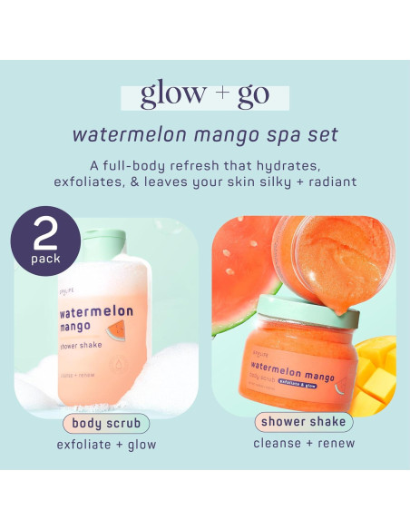 Duo Exfoliante y Gel de Ducha SpaLife Sandía y Mango 2 Piezas