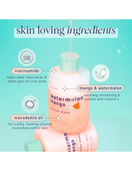 Duo Exfoliante y Gel de Ducha SpaLife Sandía y Mango 2 Piezas