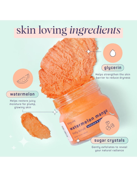 Duo Exfoliante y Gel de Ducha SpaLife Sandía y Mango 2 Piezas