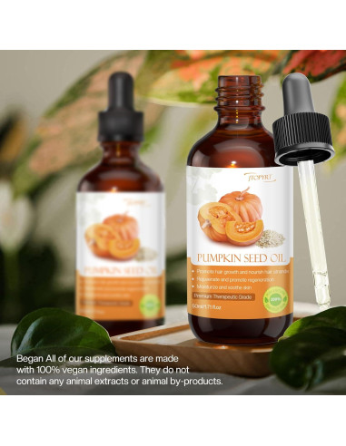 Aceite de Semilla de Calabaza Orgánico Jtopyrt 2PCS Hidratante