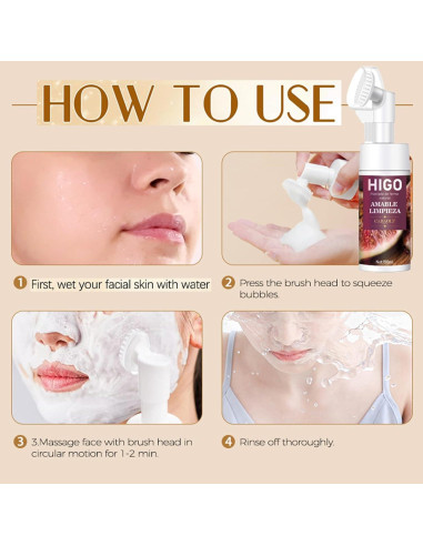 Espuma Limpiadora Facial Tangsion 150 ml - Hidratante Higo