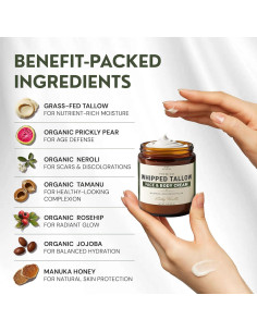 Crema Hidratante de Grasa de Res 85g - Con Jojoba y Rosa Mosqueta 2