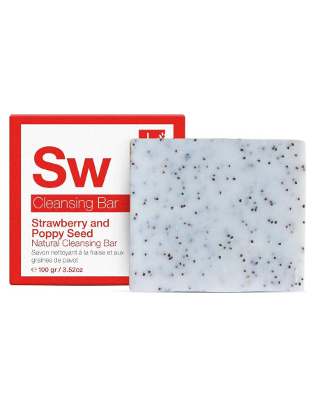 Barra de Limpieza Vegana Dr Botanicals 100g - Fresa y Amapola