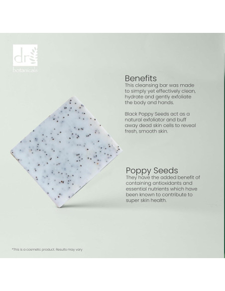 Barra de Limpieza Vegana Dr Botanicals 100g - Fresa y Amapola