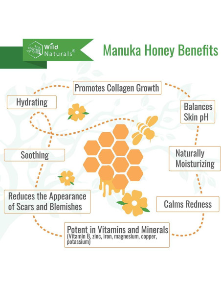 Crema Facial Hidratante Wild Naturals Miel de Manuka 104g