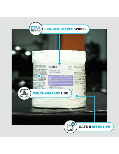 Toallitas Antibacteriales Zogics - 3200 Toallitas Desinfectantes
