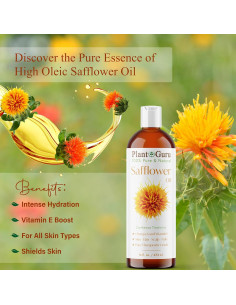 Aceite de Cártamo 946 ml - Prensado en Frío 100% Puro Natural 2