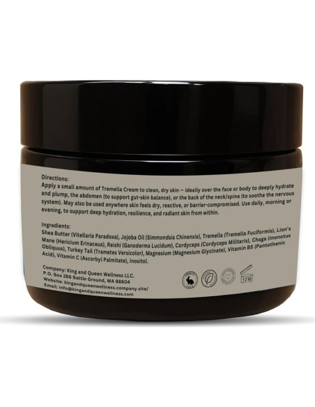 Crema Hidratante Facial King & Queen Wellness 56.7 g - Hongo de Nieve