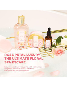 Cesta de Spa Luxetique para Mujeres 15pcs Rosa - Regalo de Baño 2