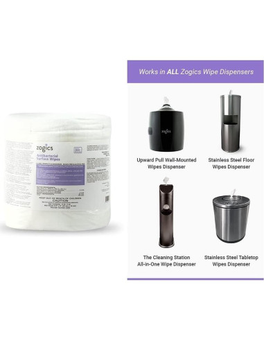 Toallitas Antibacteriales Zogics - 3200 Toallitas Desinfectantes