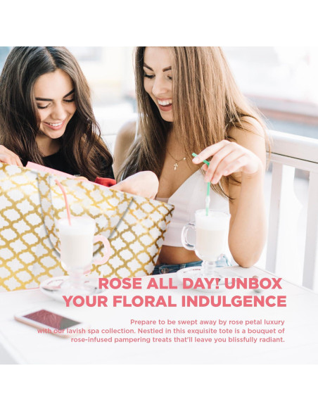 Cesta de Spa Luxetique para Mujeres 15pcs Rosa - Regalo de Baño