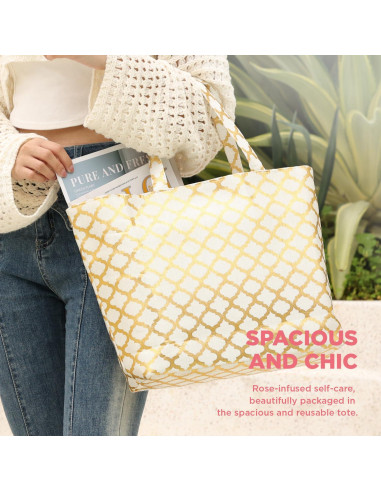 Cesta de Spa Luxetique para Mujeres 15pcs Rosa - Regalo de Baño