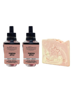 Recarga Fragancia Pared Calabaza Manzana 2x24mL + Jabón Sal Himalaya