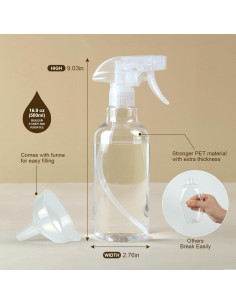 Botellas de Spray Bealee 500 ml 2-Pack Alta Resistencia 2