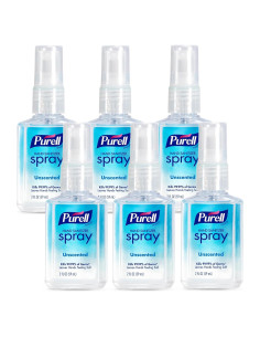 Spray Desinfectante de Manos PURELL Sin Fragancia 60 ml Pack 6
