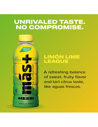 Bebida Deportiva Más+ por Messi 500ml Limón Lime League